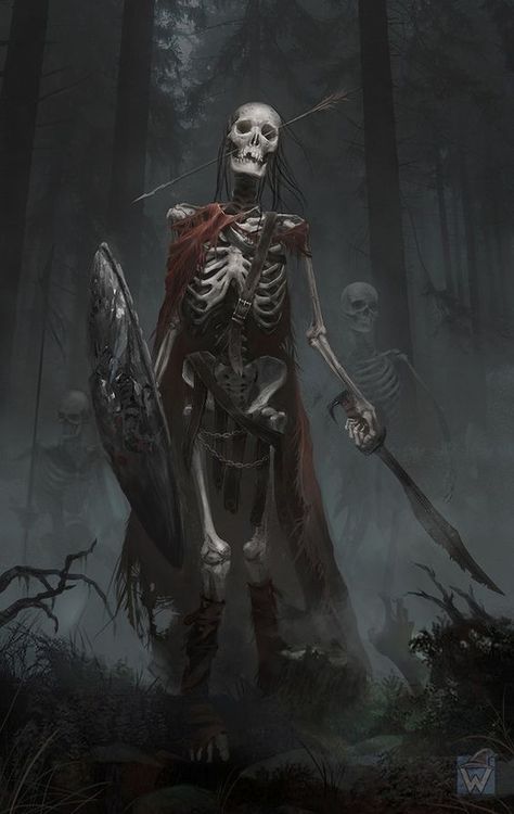 Martina Fačková, Undead Warrior, Undead Army, Skeleton Warrior, Curse Of Strahd, Comic Ideas, Rpg Map, Dnd Monsters, 다크 판타지