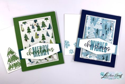 More Wishes Stampin Up Cards, Stampin Up More Wishes, Wishes All Around Stampin Up Cards, Beary Christmas, Clear Envelope, Walk In The Forest, Christmas Buffet, Envelope Making, Handmade Christmas Cards