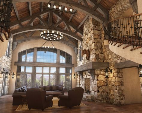 Live Oak Ranch | 14,316 sq. ft. - Colorado Timberframe Timber Frame Interior, Ranch Interior, Modern Timber Frame, Frame Interior, Timber Frame Construction, Timber Frame Homes, Live Oak, Interior Rendering, Construction Cost