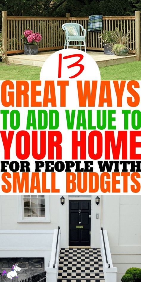 How to add value to your home | Home Improvement Tips to Save You Money | The Mummy Front Simple Ways To Update Your Home, House Diy Projects Budget, Free Home Upgrades Easy Diy, Easy House Diy, New Home Diy, Easy Home Diy, Diy Home Decor For Apartments, Easy Home Improvement Projects, Add Value To Your Home