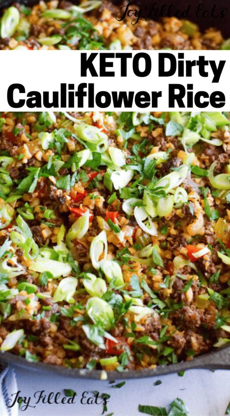 Cauliflower Rice And Sausage Recipes, Low Calorie Riced Cauliflower Recipes, Riced Vegetable Recipes, Dirty Cauliflower Rice Recipes, Cauliflower Rice Recipes Dairy Free, Keto Dirty Rice, Healthy Grain Free Recipes, Low Carb Tray Bake, Colliflower Rice Recipe Low Carb