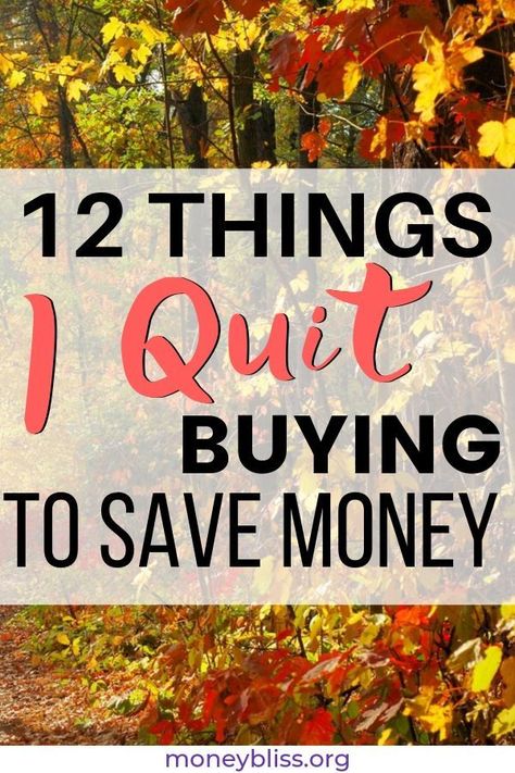 Get ready for money saving tips! This is exactly what I quit buying to save money. Start spending less money. Then, you can prove you know how to save and pay off debt. Spending less money earns you extra cash. - Money Bliss #moneysavingtips #savemoney #moneybliss Live Cheap Saving Money, Money Saving Techniques Monthly, Investment Tips Saving Money, Saving Money On Utilities, How To Live Frugal Saving Money, Frugal Kitchen, Money Saving Ideas, Saving Methods, Savings Ideas