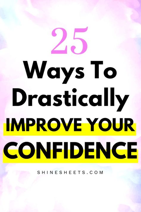 Tips Confidence, Confidence Building Activities, Psychology Tips, Improve Your Self, Improve Self Confidence, Improve Confidence, Building Self Confidence, Self Confidence Tips, Confidence Tips