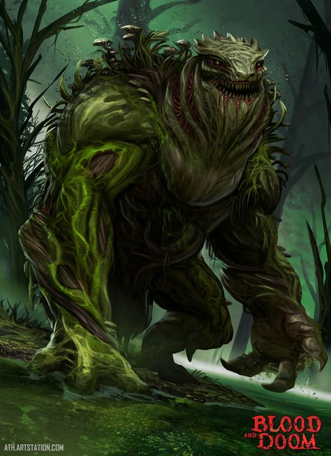 ArtStation - Swamp Monster Mythical Places, Swamp Monster, Tree Monster, Swamp Creature, Mtg Art, D D Monsters, Indie Game, My Fantasy World, Chique Outfits