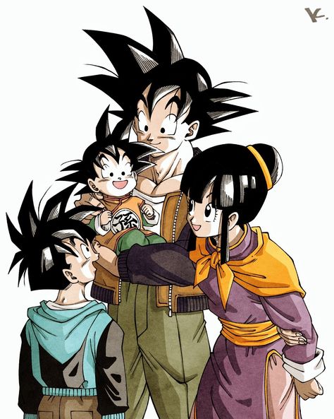 Dragon Manga, Gohan And Goten, Couple Poses Drawing, Goku And Gohan, Goku And Chichi, Son Gohan, Anime Vs Cartoon, Digimon Digital Monsters, Dragon Ball Super Artwork