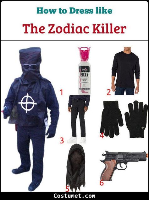 The Zodiac Killer's Costume for Cosplay & Halloween 2022 Killer Costume, The Zodiac Killer, Zodiac Killer, Costume For Halloween, Halloween 2022, All Black Looks, Cosplay Halloween, Popular Outfits, Halloween Party Costumes