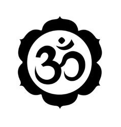 Yoga om sign and symbol simple black icon on white Ganesh Black And White, Aum Sign, Personalized Flower Pot, Om Sign, Hindu Symbols, Om Art, Art Vector Illustration, Om Aum, Hinduism Art