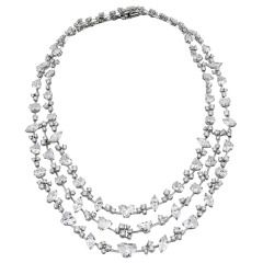 David Morris, Rare Diamonds, Beautiful Jewelry Diamonds, Real Diamond Necklace, Three Strand Necklace, Diamond Accessories, 1st Dibs, Sparkly Necklace, Jewelry Editorial