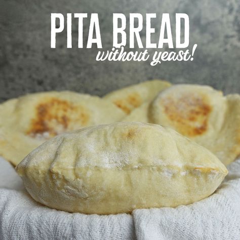 Pita Bread Without Yeast - The Easiest Homemade Pita Recipe Pita Bread Without Yeast, Peanut Butter Nutella Cookies, Pita Recipe, Protein Cookie Recipes, Bread Without Yeast, High Protein Cookies, Homemade Pita, Pita Bread Recipe, Pita Recipes