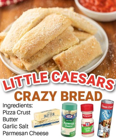 Copycat Crazy Bread Recipe, Homemade Crazy Bread, Little Cesars Crazy Bread Recipe, Little Ceasers Crazy Bread Easy, Copycat Crazy Bread, Little Ceasers Breadstick Recipe, Copycat Little Caesars Crazy Bread, Home Made Snacks Recipe, Little Ceasers Cheese Bread Recipe