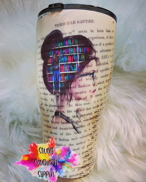 Book Themed Tumblers, Book Tumbler Ideas, One More Chapter Tumbler, Epoxy Cups, Resin Tumblers, One More Chapter, Glitter Tumblers, Custom Tumbler Cups, Cup Ideas