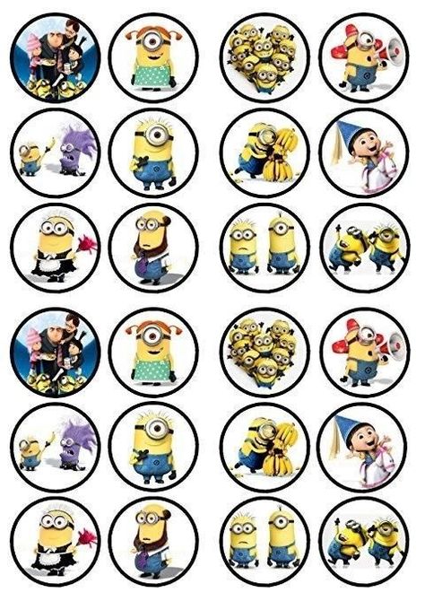 Minion Superhero, Minion Cupcake Toppers, Paper Cupcake Toppers, Minion Stickers, Minions Images, Minion Theme, Minion Cupcakes, Minion Movie, Minion Birthday Party