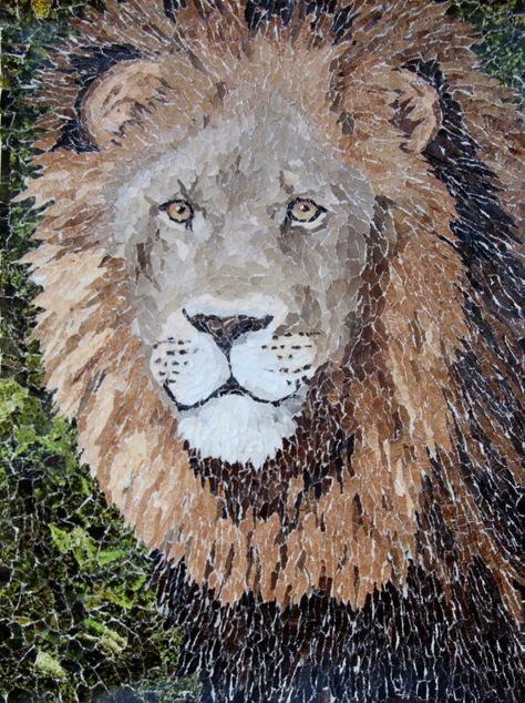 lion torn paper collage Lion Drawings, Collage Animals, Torn Paper Art, Summer Insects, Collage Nature, Torn Paper Collage, Mosaic Collage, Painted Cats, Paper Mosaic