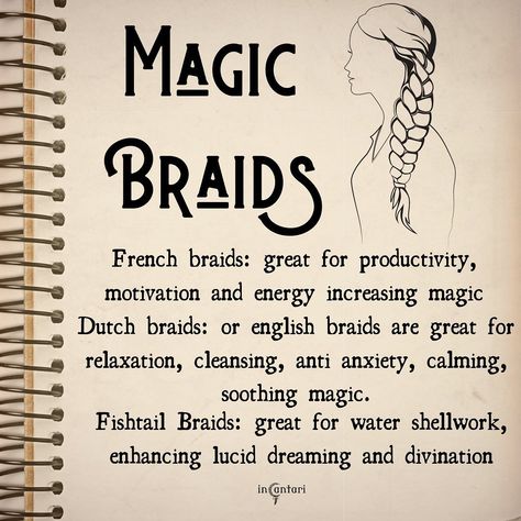 Incantari on Instagram: “Evening Loves! Here are some of my favorite witch braids to incorporate some knot magic into your everyday self-care by matching your…” Knot Magic, Bruce Lipton, Grimoire Book, Wiccan Spell Book, Witch Spell Book, Witchcraft For Beginners, Witch Spell, Witch Books, Tarot Card Meanings