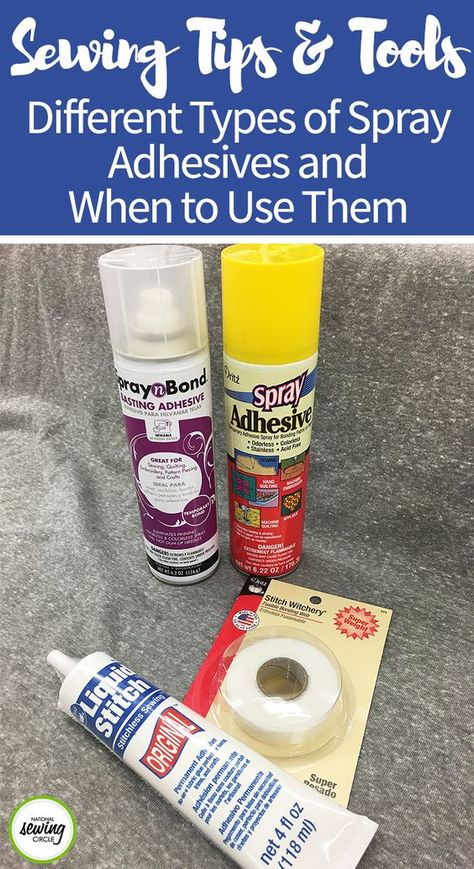 Whether you’re plotting an appliqué project, hemming a garment, or strengthening your stitches, sewing adhesives are definitely a helpful addition. It’s surprisingly easy to use spray adhesive, basting tape, and seam sealant in your sewing projects – you’ll soon learn that these tools belong in every sewing room! Sewing Tutorials For Beginners, Stitches Sewing, Sewing Circles, Block Quilts, Sewing 101, Sewing Tips And Tricks, Beginner Sewing Projects Easy, Spray Adhesive, Leftover Fabric