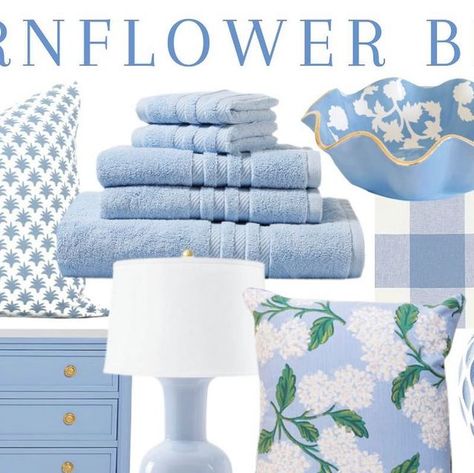 8,690 likes, 74 comments - grandmillenniallist on August 17, 2022: "Cornflower blue, one of my absolute favorite colors! You can shop these items at my link in profi..." Cornflower Blue Aesthetic, Cornflower Blue Bedroom, Cottage Chairs, Grand Millennial Decor, Scandi Bedroom, Decor Things, Grandmillenial Style, Grand Millennial Style, Coastal Farmhouse Decor