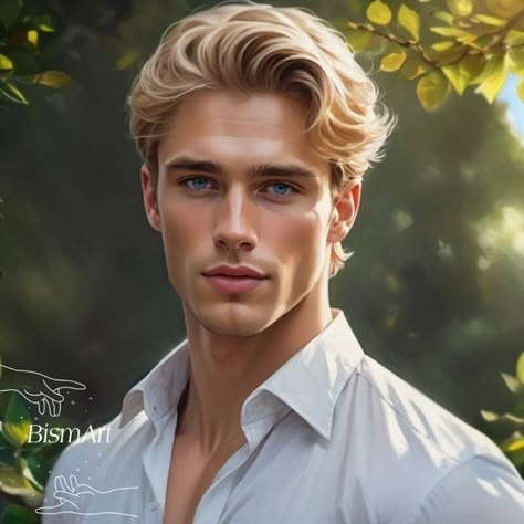 Blond Man Art, Blonde Man Art, Blonde Male Models, Book Bookshelf, Once Upon A Broken, Stephanie Garber, Novel Characters, Character Inspiration Male, Blonde Hair Blue Eyes