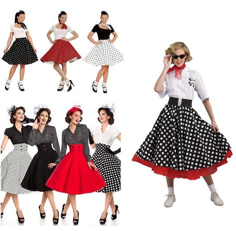 50’s Outfits, Grease Outfits, Outfit 80s, 50s Look, Happy Evening, 50s Pin Up, Pin Up Outfits, Yes To The Dress, 50s Dresses