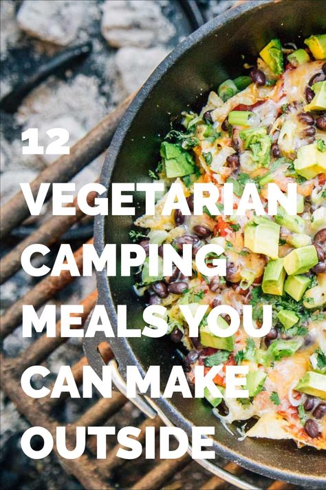 These 12 vegetarian camping meals are quick, easy and healthy (well, mostly…), and they all have a good balance of nutrients, keeping your body properly fueled for all your high-energy camping needs. Whether you’re a carnivore or a strict vegetarian, these recipes will satisfy your cravings.  Try one of these recipes on your next trip! Vegetarian Camping Meals, Vegetarian Camping Recipes, Vegan Camping Food, Vegetarian Camping, Healthy Camping Food, Camping Foods, Kangoo Camper, One Pot Vegetarian, Camping Dishes