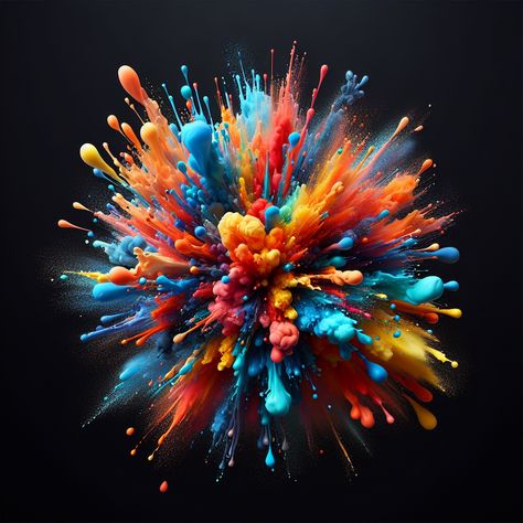 Exploding paint bombs are a dynamic artistic tool that creates unique and vibrant splashes of color on a canvas or surface. Explosion Painting, Paint Explosion, Order And Chaos, Paint Splats, Space Movies, Washable Paint, Water Based Paint, Jackson Pollock, Small Containers