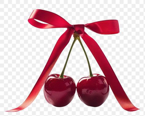 Cute Png Aesthetic Transparent, Cherry Silhouette, Red Ribbon Png, Red Bow Png, Ribbons Aesthetic, Cherry Png, Ribbon Aesthetic, Red Png, Wallpaper Theme