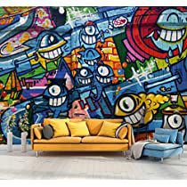 Check this out! Cosmic Alien, Graffiti Room, Playroom Wallpaper, 3d Abstract, Graffiti Wallpaper, Wall Stickers Bedroom, Graffiti Wall, Accent Wallpaper, Wallpaper Wall