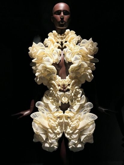 "Iris van Herpen: Sculpting the Senses” an exhibition at Musée des Arts Décoratifs, Paris. - purple FASHION Contemporary Cabinet, Organic Structure, Museum Fashion, Runway Fashion Couture, Conceptual Fashion, Iris Van Herpen, Art And Fashion, Paris Aesthetic, The Natural World