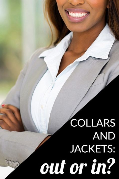 When wearing a collared shirt and blazer, does the collar go out or in? Professional women discuss the finer points of wearing a suit to work, whether as courtroom attire, CEO chic, or general women lawyer work outfits. Shirt And Blazer Outfit Woman, Blazer And Shirt Outfit Women, Interview Outfit Healthcare, Lawyer Work Outfits, Outfits With Collared Shirts, Courtroom Attire Women, Formal Blazer Outfits, Courtroom Attire, Blazer Outfits Women