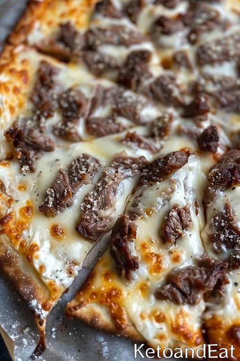 Carnivore Steak & Cheese Pizza - KetoAndEat Carniover Diet Meals, Carnivore Pork Loin Recipes, Carnivore Dip Recipes, Carnivore Diet Recipes Steak, Carnivore Steak Recipes, Carnivore Pork Recipes, Carnivore Diet Recipes Dinner, Meat And Eggs Diet, Conivore Diet Recipes