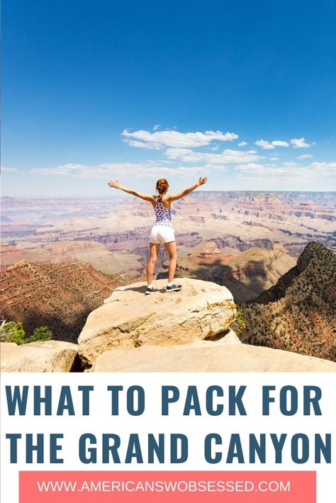 Packing for the Grand Canyon can be challenging. The packing list for the Grand Canyon will help you make sure you have everything you need! Hiking Outfit Grand Canyon, Grand Canyon Outfit Ideas, What To Pack For Grand Canyon Trip, Outfits For Grand Canyon, What To Wear To The Grand Canyon, Grand Canyon Vacation Outfits, Grand Canyon Hiking Outfit, Grand Canyon Outfit Summer, Grand Canyon Packing List