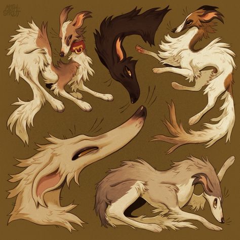 Borzoi Character Design, Borzoi Dog Art, Dog Fursona Art, Borzoi Fursona, Borzoi Drawing, Dog Fursona, Borzoi Art, Dog Oc, Borzoi Dog