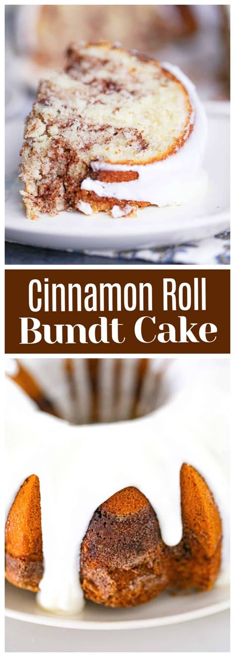 Easy Cinnamon Roll Bundt Cake Cinnamon Swirl Bundt Cake, Cinnamon Roll Bundt Cake, Cinnamon Bundt Cake, Swirl Bundt Cake, Homemade Cinnamon Roll, Crispy Chocolate Chip Cookies, Bundt Cake Recipe, Greek Yogurt Recipes, Cinnamon Roll Cake