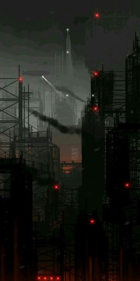 Kota Masa Depan, Ville Cyberpunk, Industrial City, 11 Wallpaper, Sci Fi City, City At Night, Cyberpunk Aesthetic, Dark City, Cyberpunk City