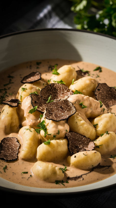 🎯 Date Night Winner! 🍝 Creamy Truffle Gnocchi that'll make them fall in love! 😍 Velvety sauce, perfectly pillowy gnocchi, pure luxury! ✨ Easier than you think! 👩‍🍳 Save this fancy-but-easy recipe! 🔥 Truffle Gnocchi, Dinner Party Main Course, Dinner Party Mains, Fancy Recipes, Truffle Sauce, Truffle Pasta, Pasta Ideas, Pasta Night, Creamy Pasta