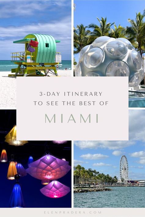 Miami Itenary, Miami 3 Day Itinerary, Miami To Do List, 3 Days In Miami, Miami Things To Do In One Day, Miami Trip Itinerary, Miami Travel Outfits, Miami Places To Visit, Miami Things To Do