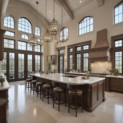 🌟 Dreamy kitchen! It boasts tall ceilings, an island with seating, chic pendant lights, and big windows for that sunny vibe.🏠 Love the classy wooden cabinets and marble accents. Totally a heart-of-home feel! 😍🍳🥂✨
#odastudioAI #odaAIstudio #odastudio

#kitchendesign
#kitchendecor
#kitchenideas
#kitcheninspiration
#modernkitchen
#luxurykitchen
#kitchenisland
#kitchenstyle
#kitchenlighting
#homekitchen Huge Kitchen Island With Seating, Big Kitchen Island With Seating, High Ceiling Kitchen, Huge Kitchen Island, Luxury Kitchen Design Modern, Kitchen With Big Island, Kitchen Big, Huge Kitchen, Kitchen Island With Seating