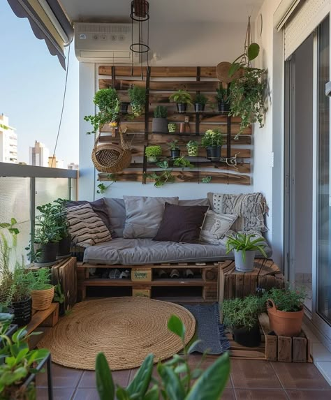 Plant Balcony Ideas, Balcony Ideas Small Spaces, Balkon Aesthetic, Balkon Ideas, Small Terrace Ideas, Vintage Balcony, Apartment Patio Ideas, Aesthetic Balcony, Terrace Decoration