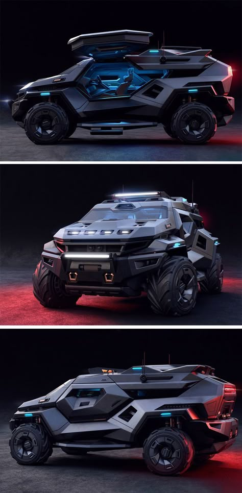 ARMORTRUCK concept was designed it looks like the kind of vehicle that could survive any sort of problem you throw at it. VIEW MORE NOW! Vehicle Design Concept Art, Concept Art Car, Concept Cars Futuristic, Cyberpunk Vehicles, Sci Fi Car, Futuristic Cars Concept, Futuristic Vehicles, Vehicle Concept, Concept Vehicles Sci Fi