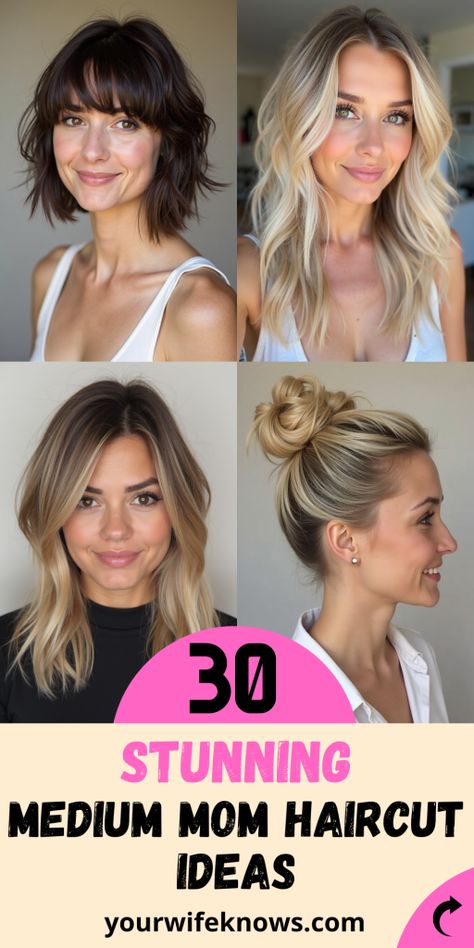 Shoulder Length Piecey Hair, Mom Haircut For Fine Hair, Medium Length Hair Without Layers, Edgy Mom Hair, Medium Length Haircut Women In 30s, Mid To Short Length Hair, Medium Length Haircut 40 Year Old, Just Below The Shoulder Length Hair, Postpartum Haircut Ideas