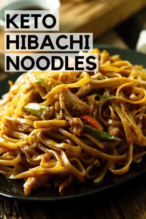 Low Carb Hibachi Recipes, Low Carb Chow Mein, Low Carb Noodles Recipes, Keto Asian Noodles, Keto Noodles Recipe, Low Carb Noodle Recipes, Keto Hibachi Recipes, Low Carb Japanese Recipes, Keto Japanese Recipes