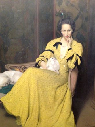 Portrait Painting by Sir Herbert James Gunn of Pauline in the Yellow Dress William Adolphe Bouguereau, Adored Vintage, Scottish Artists, Art Uk, Art Dress, Mellow Yellow, Woman Painting, Preston, Portrait Art