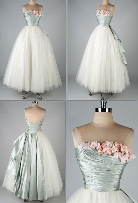 Vintage 1950's Ceil Chapman Silk Satin Millinery Trim Dress https://www.1stdibs.com/fashion/clothing/evening-dresses/vintage-1950s-ceil-chapman-silk-satin-millinery-trim-dress/id-v_107445/ Debutante Dresses Vintage, 1950s Party Dress, 50s Dresses Formal, Vintage 1950s Aesthetic, 1950s Prom Dress, Ceil Chapman, Debutante Dresses, 1950s Party Dresses, Elegant Wedding Themes