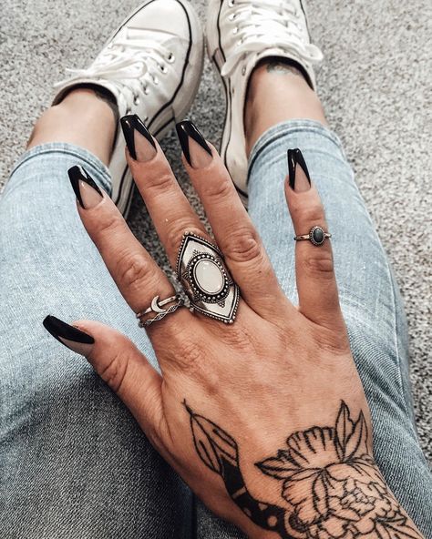 Black Edgy Nails, Wolverine Nails, Country Acrylic Nails, Cowboy Nails, Western Nails, Short Coffin, Short Coffin Nails, Edgy Nails, New Nails