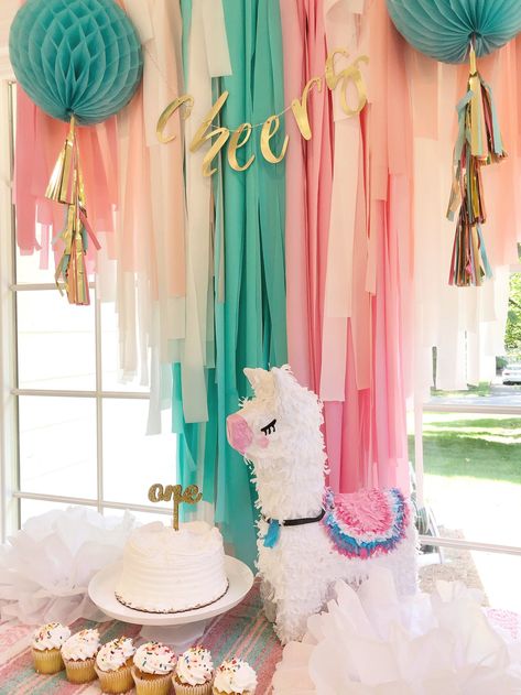 Outdoor Birthday Party Decorations, Backdrop Fringe, Birthday Llama, Party Streamer, Fringe Decor, Llama Party, Streamer Backdrop, Outdoors Birthday Party, Backdrop Birthday