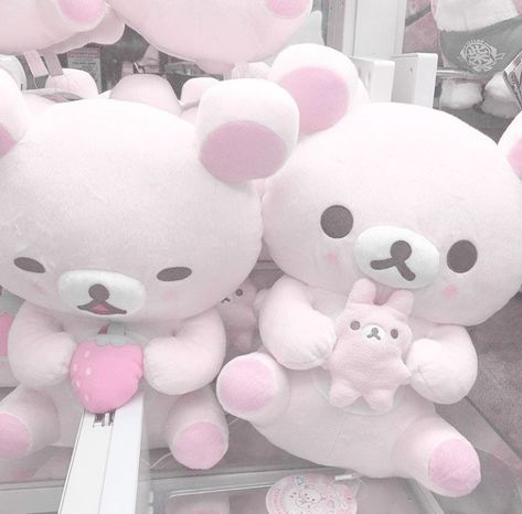 Kawaii Pfp, Kawaii Core, Soft Wallpaper, Kawaii Plushies, Cute Messages, Cute Stuffed Animals, Rilakkuma, Pink Aesthetic, Teddy Bears