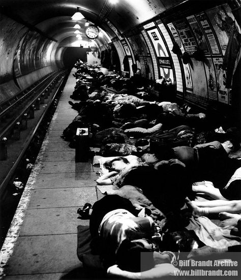 Elephant and Castle underground station during WWII 1942 Alice By Heart, Bill Brandt, London Blitz, Air Raid Shelter, Elephant And Castle, Underground Station, London Tube, London History, 28 September