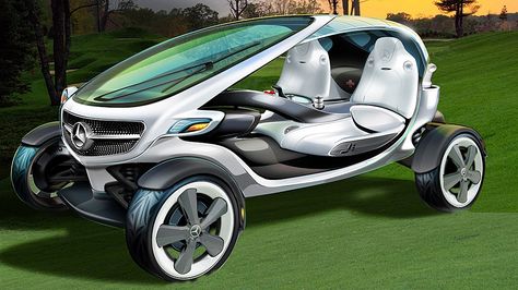 Mercedes Vision Golf Cart Prototype Mini Vans, Custom Golf Carts, Golf Photography, British Open, Electric Golf Cart, Mental State, Golf Car, New Mercedes, Custom Golf