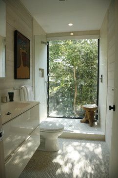 Fire Island Beach House - eclectic - bathroom - new york - by Eddie Lee Inc Bathroom Window Glass, Beach Style Bathroom, Bathroom Big, Mold In Bathroom, Window In Shower, Natural Bathroom, Eclectic Bathroom, Bathroom Windows, Big Windows