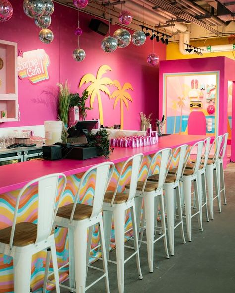 Malibu Barbie Cafe Barbie Airbnb, Latin Restaurant, Barbie Malibu, Charity Ball, Restaurant Ideas, Malibu Barbie, Opening Day, Hollywood Glamour, Kids Playing