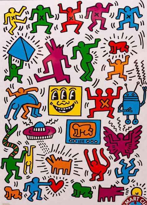 Keith Haring Collage : Art Puzzle 1000 pieces Pop Art Keith Haring, Keith Haring Design, Kith Harring, Keith Haring Art Wallpaper, Puzzle Art Design, Keith Haring Wallpaper, Puzzle Aesthetic, Puzzle Illustration, Keith Haring Poster